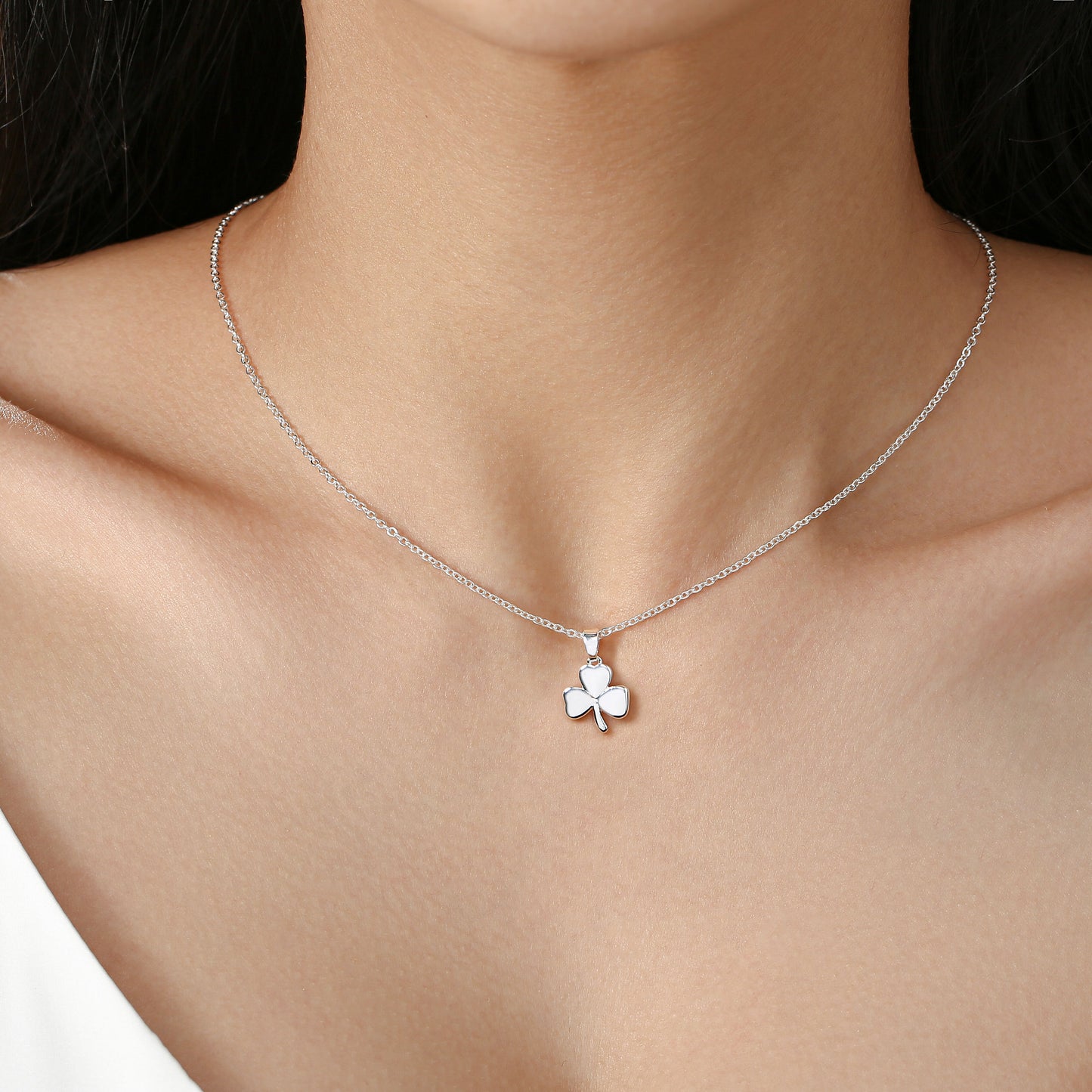 Grá Collection Silver Plated Shamrock Necklace