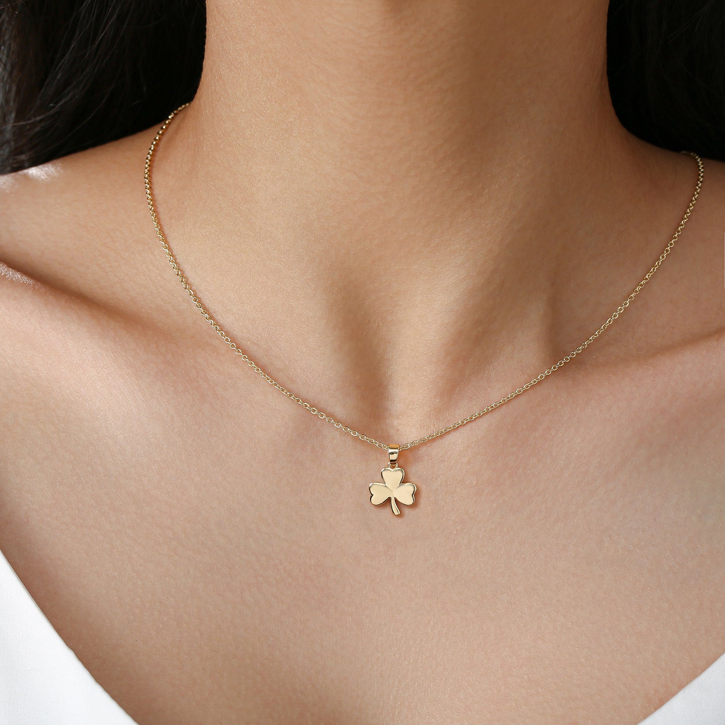 Grá Collection Gold Plated Shamrock necklace