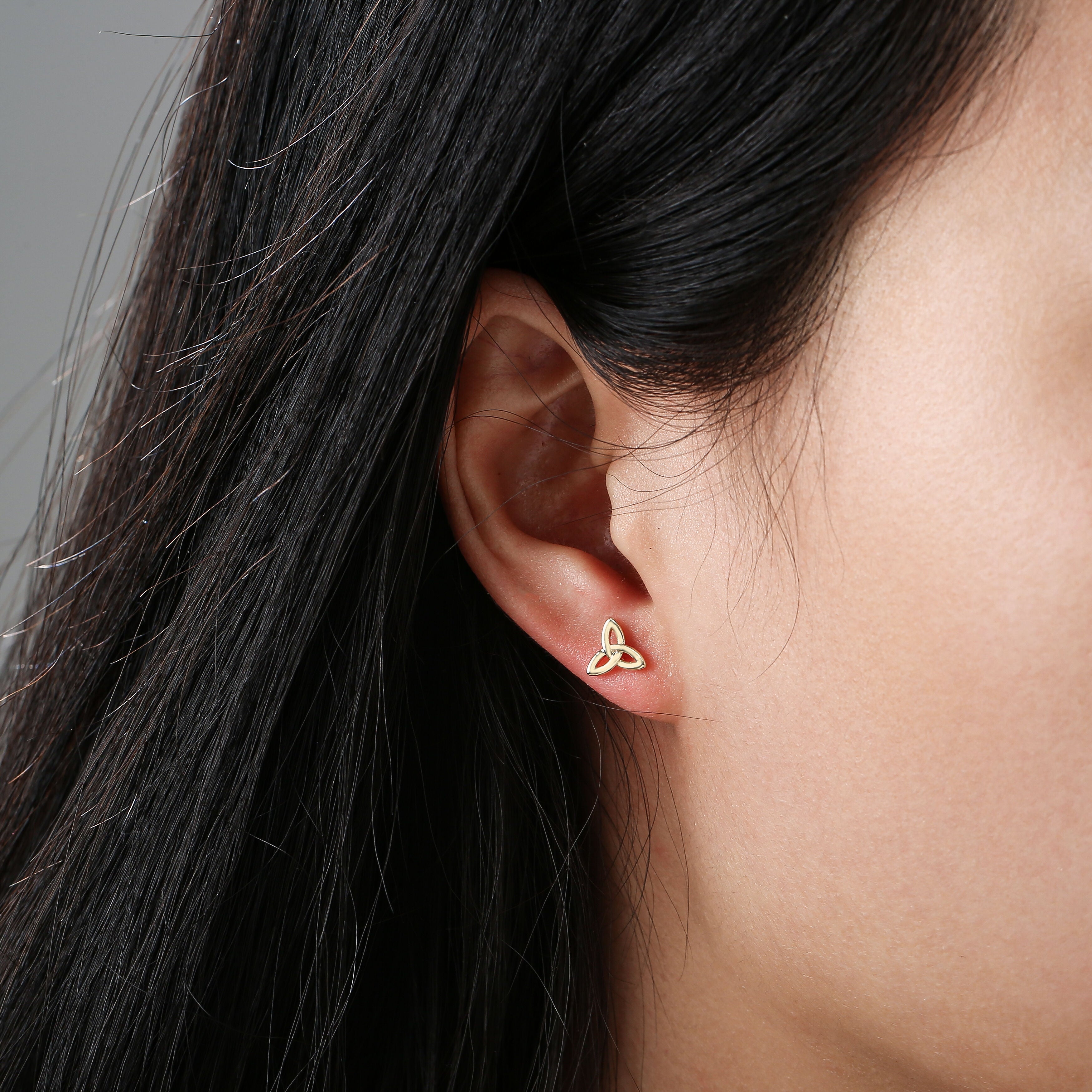 Grá Collection Gold Plated Trinity Knot Earrings
