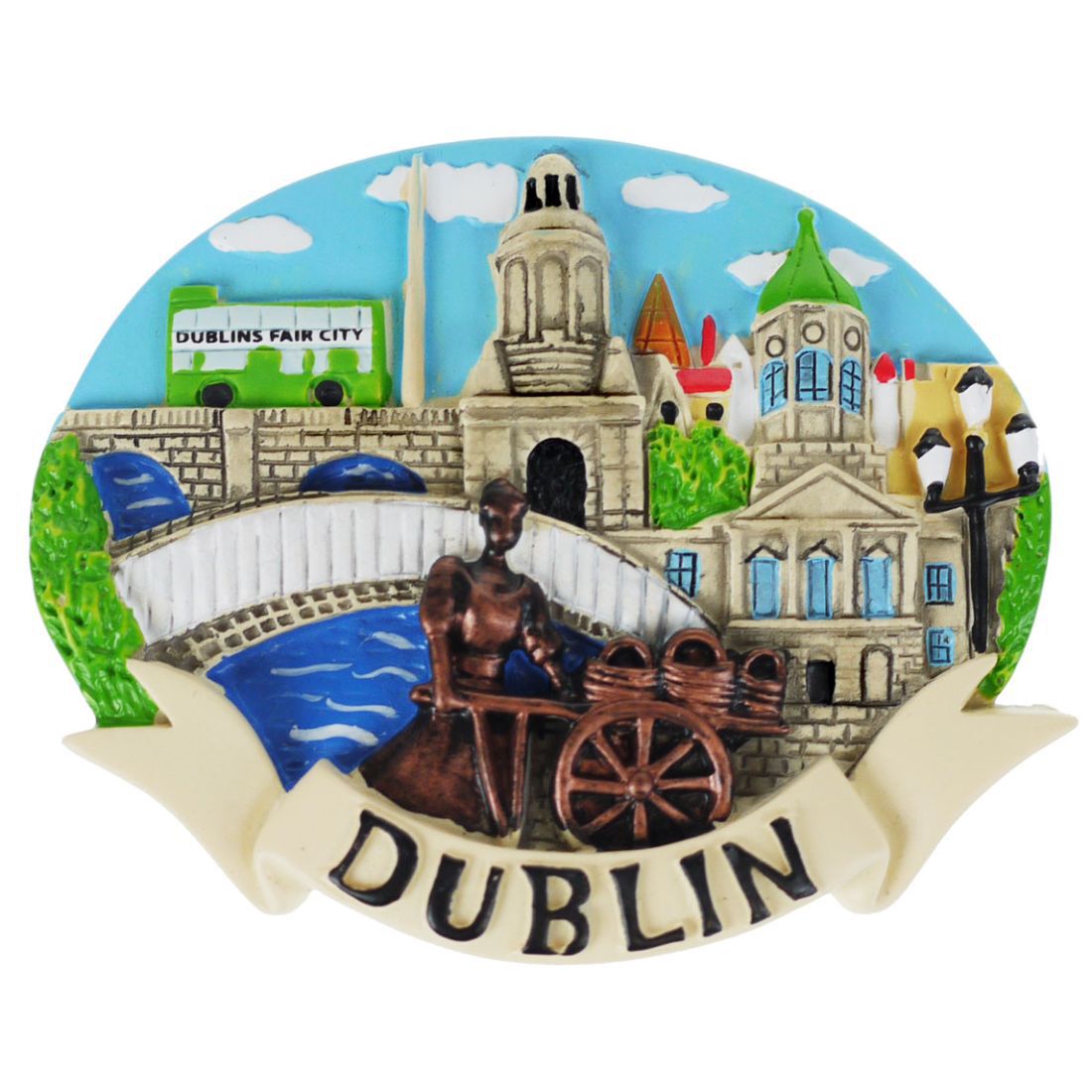 Scenes of Dublin Resin Magnet