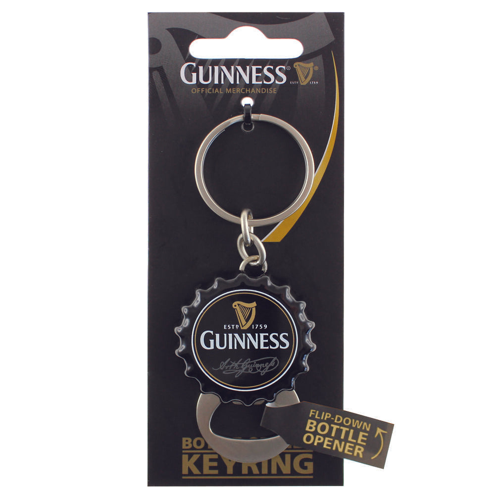 Guinness Flip Down Bottle Opener Keyring