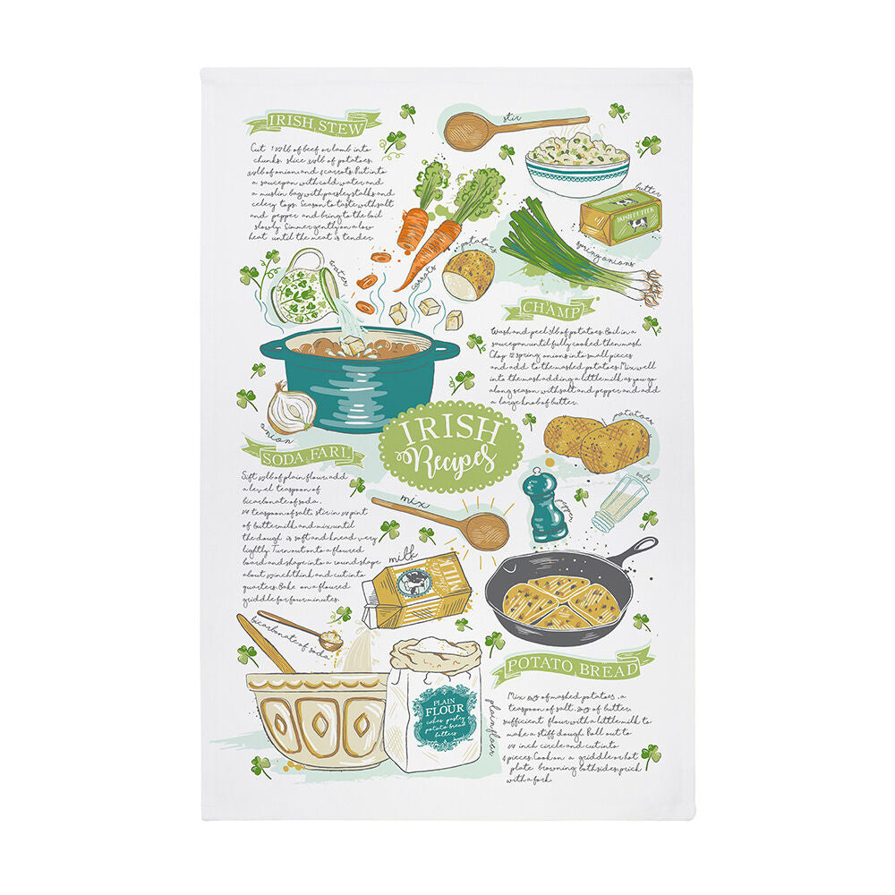 Ulster Weavers Irish Recipes Cotton Tea Towel