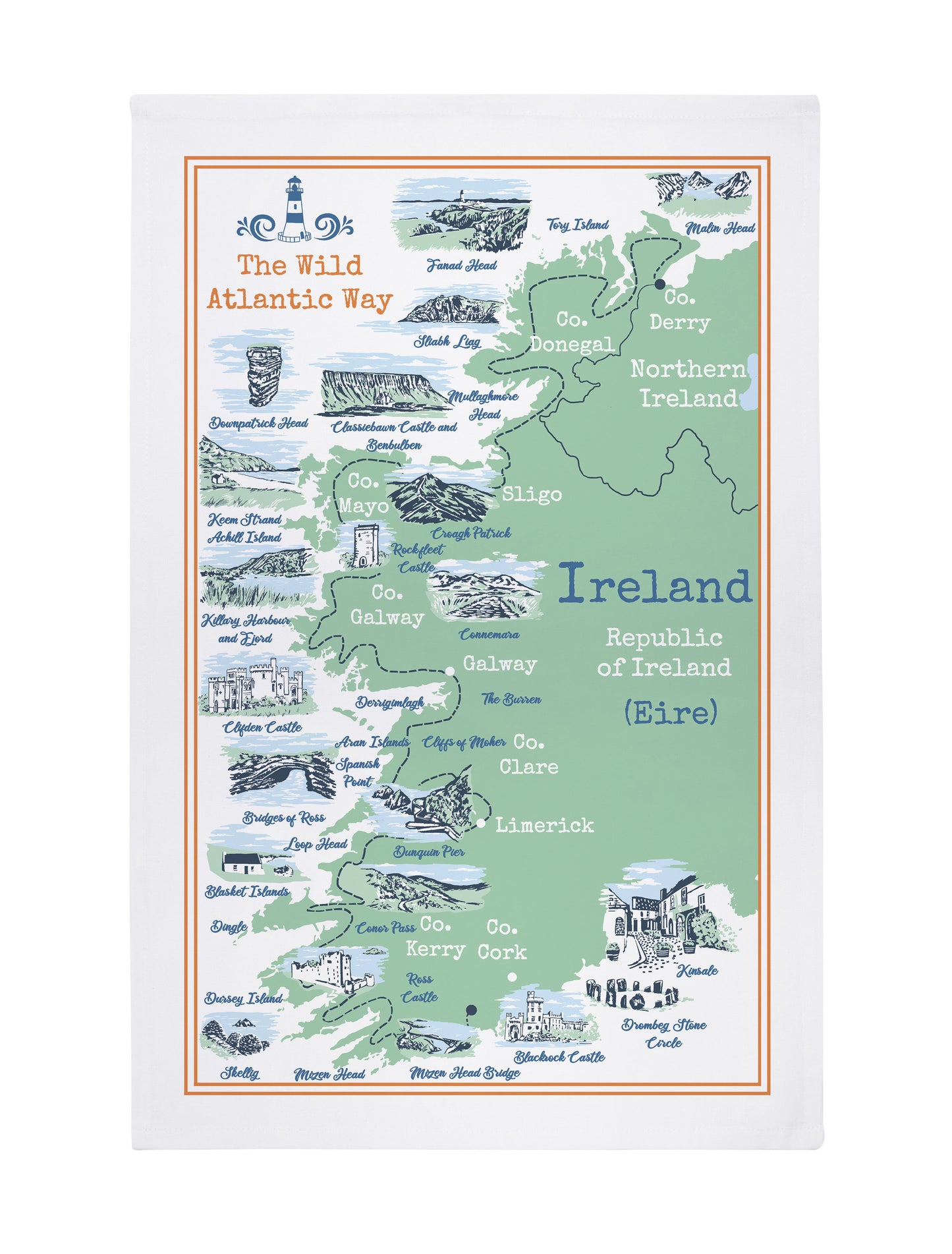 Wild Atlantic Way Cotton Tea Towel