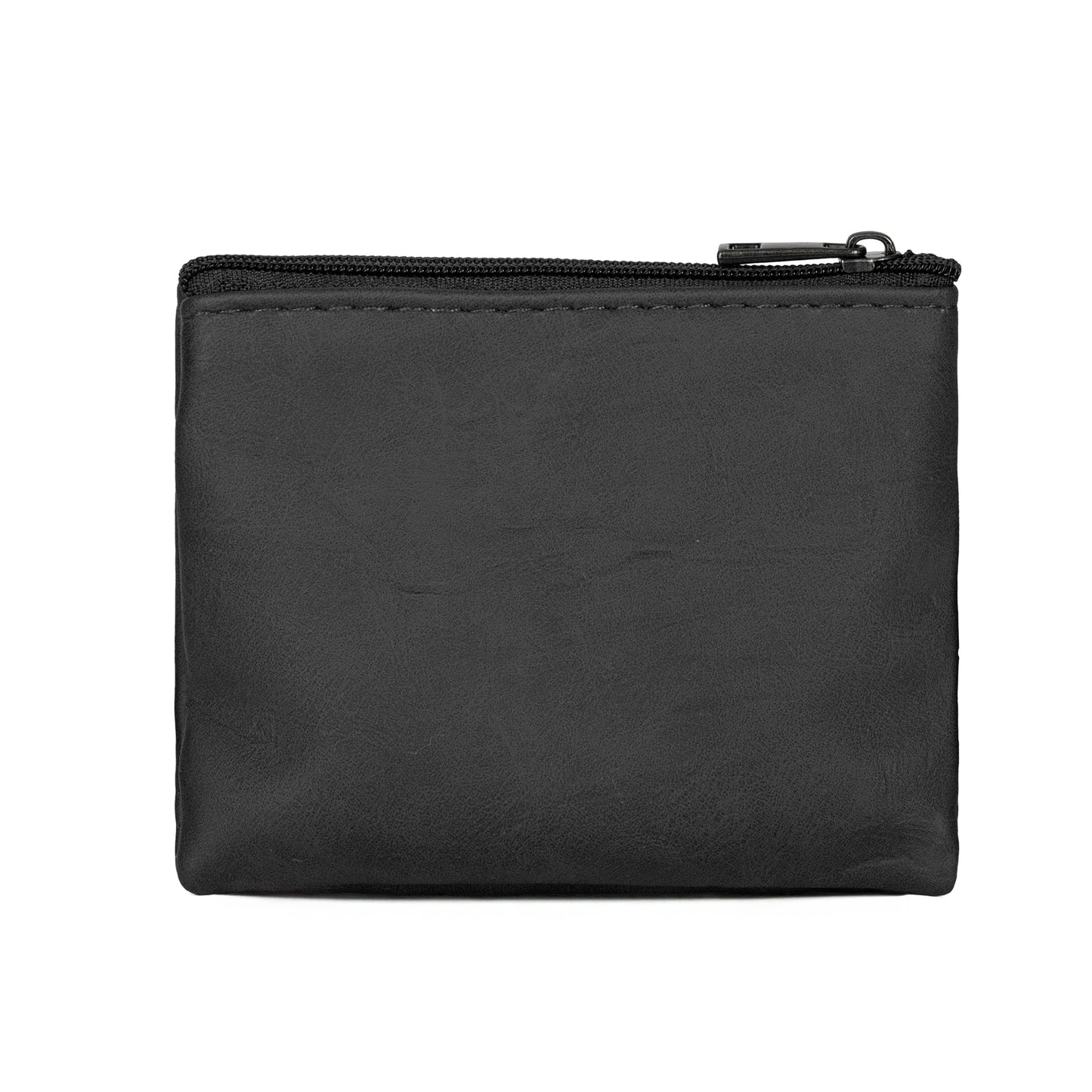 Celtic Crafts Ireland Black Leather Zip Coin Purse