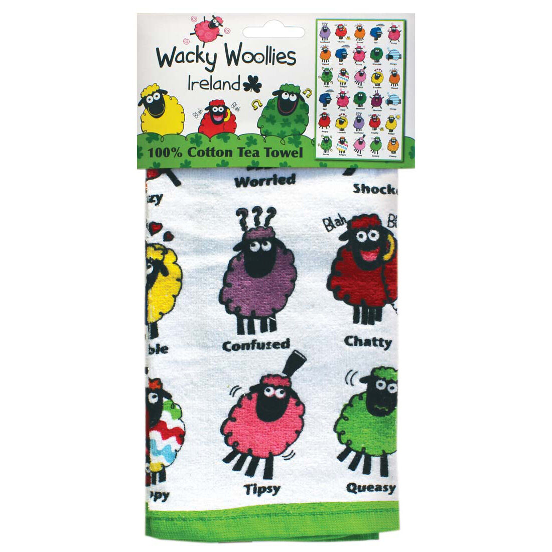 Wacky Woolies Sheep Print Tea Towel