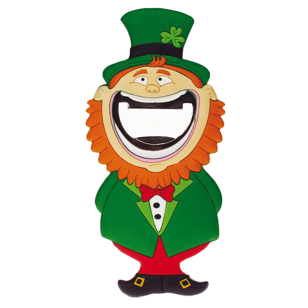 Pvc Magnet With Leprechaun & Bottle Opener In Mouth Function