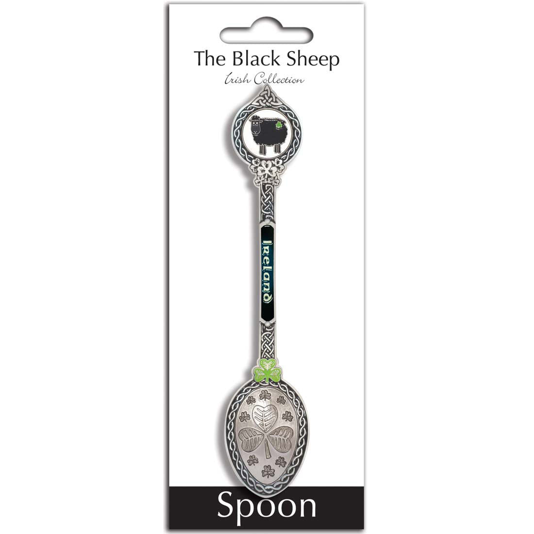 Black Sheep Collectable Spoon With Shamrocks & Ireland Text