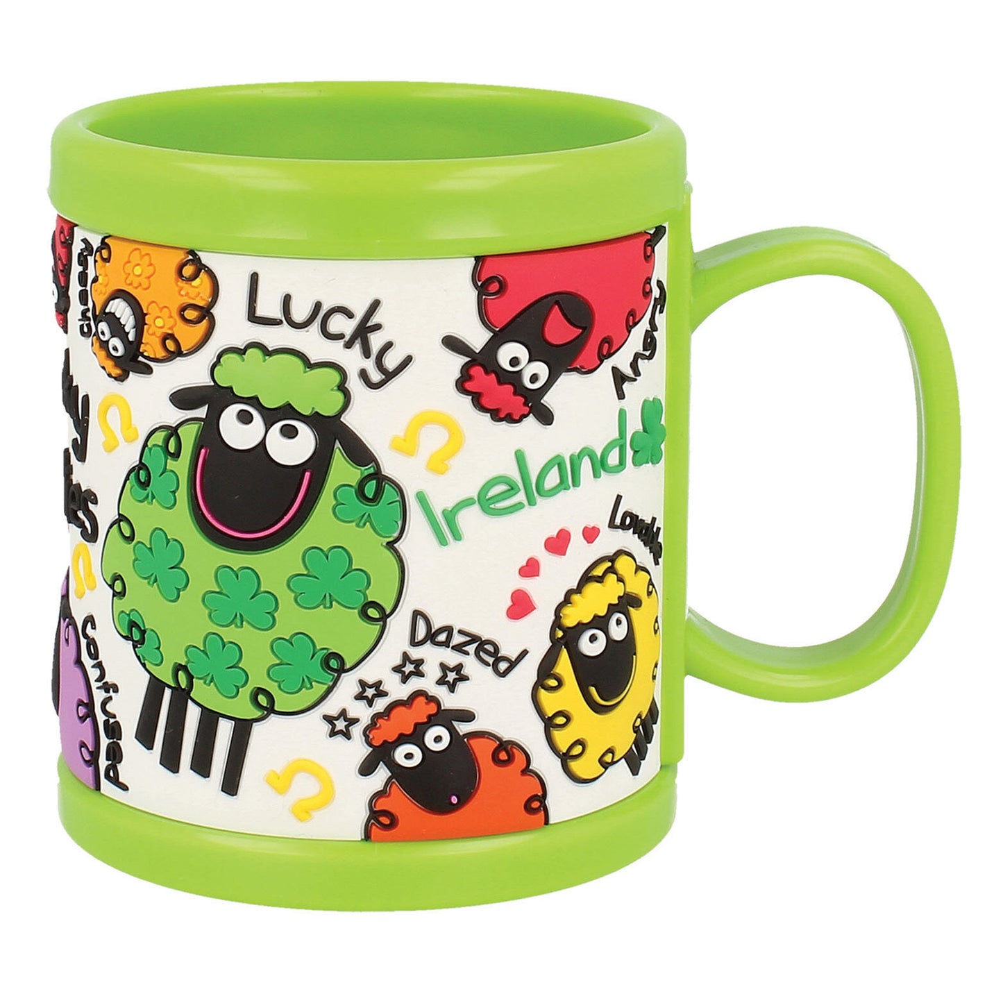 Wacky Woolies Irish Sheep Designed Light Green Pvc Mug