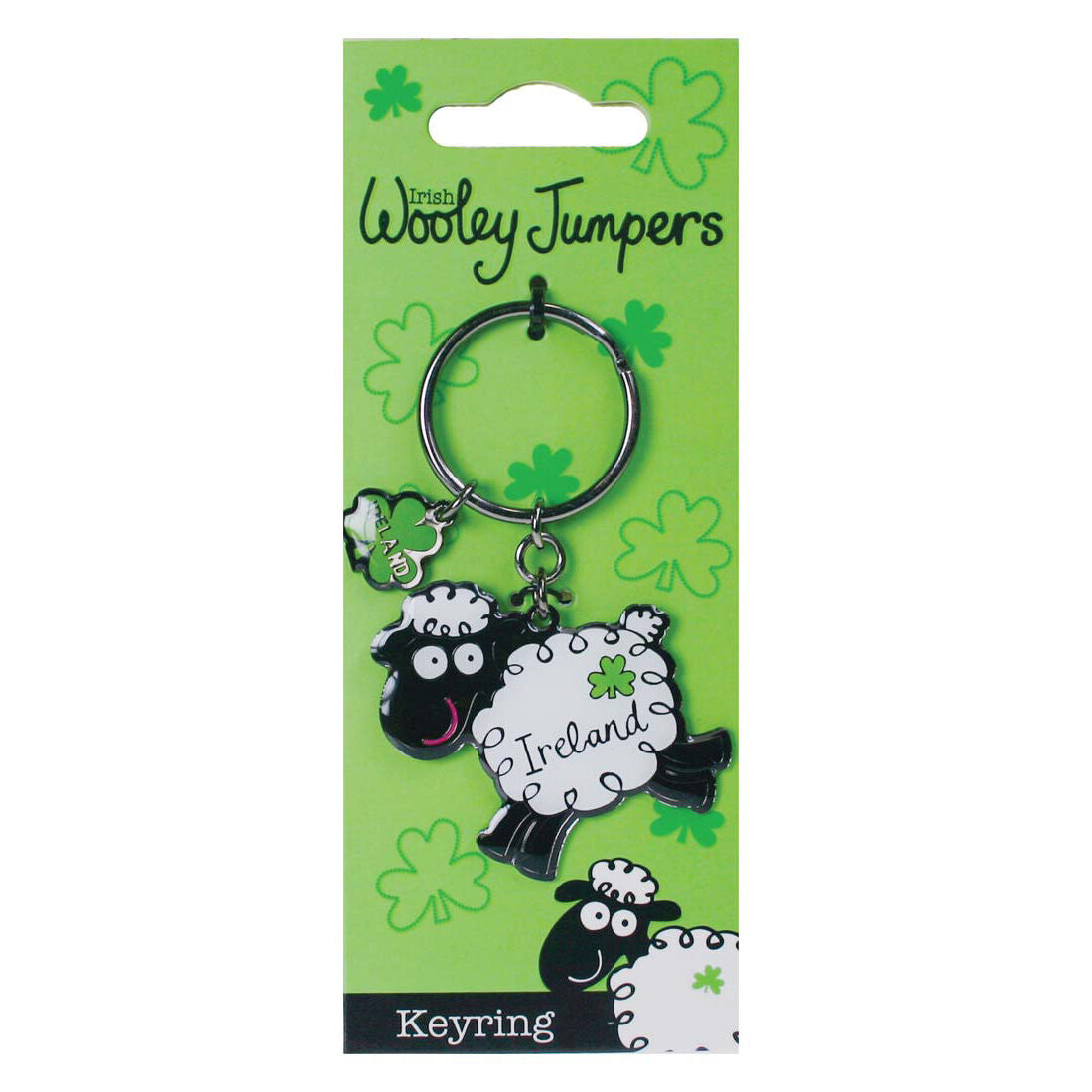 Wooley Jumpers Black & White Sheep Keychain