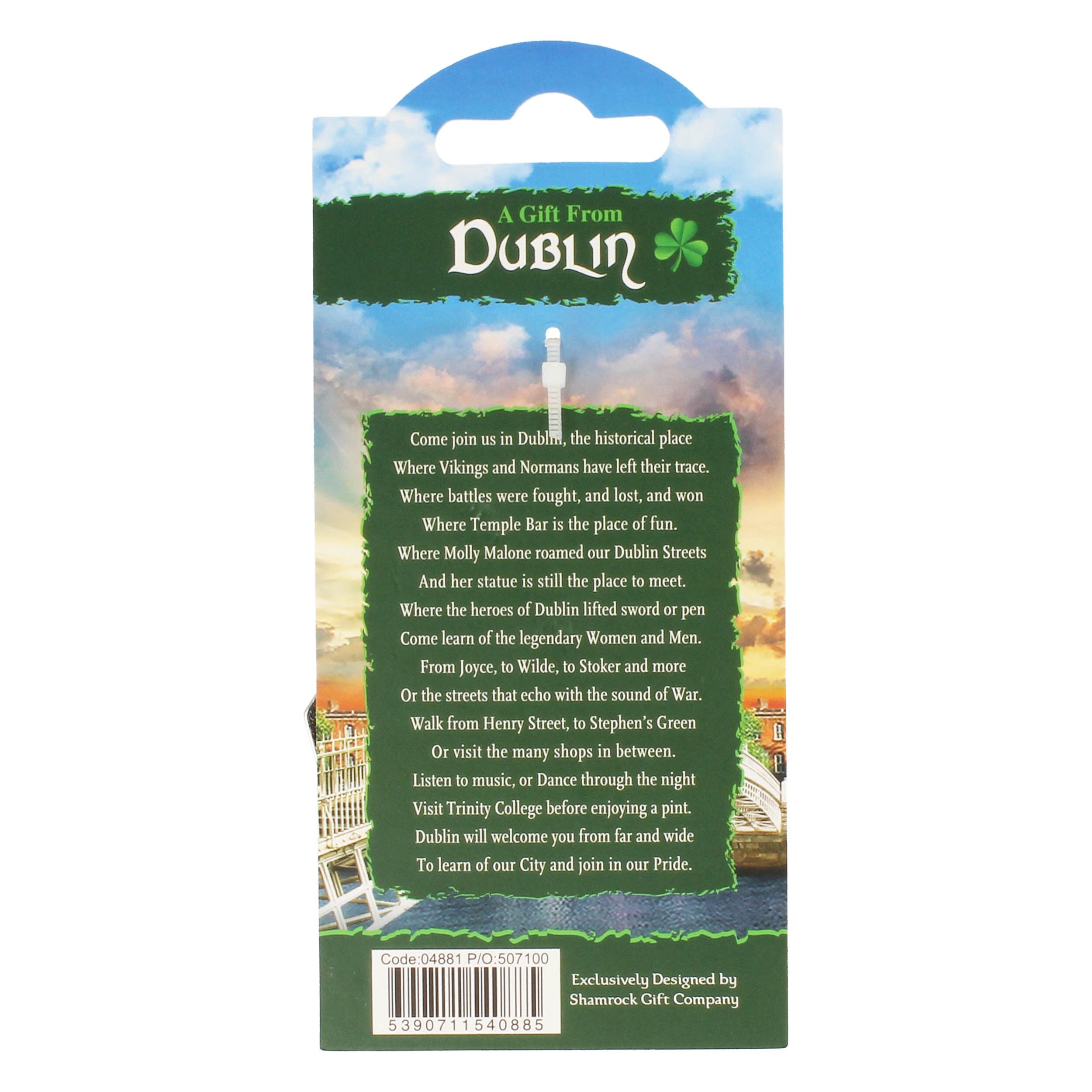Dublin Montage Charm Keyring With Famous Dublin Landmark Design