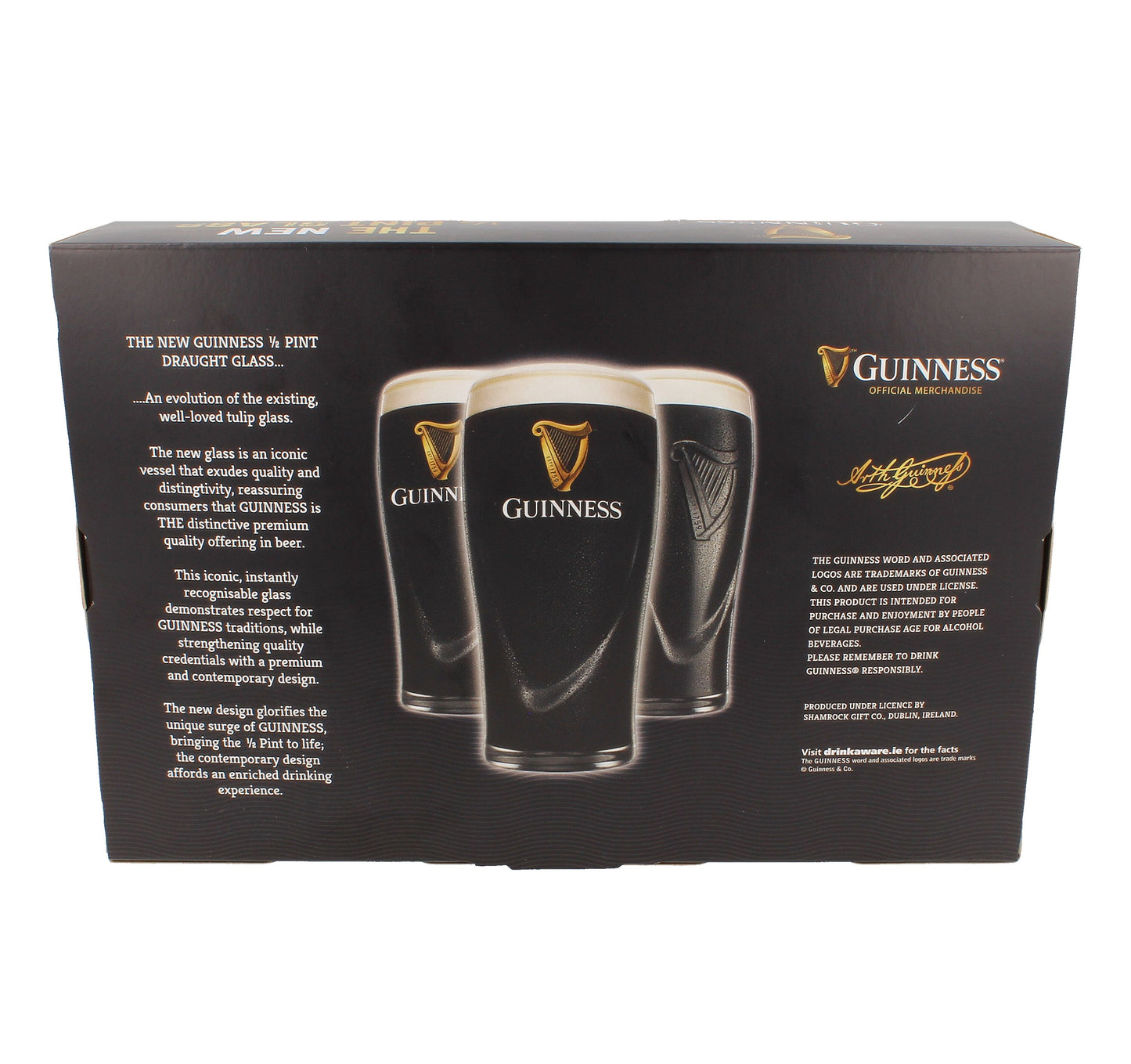 Guinness 2 Pack 1/2 Pint Glass Set