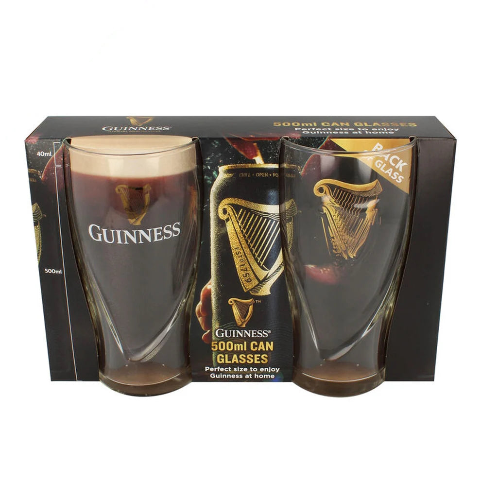 Guinness 500ml Can Glasses 2 Pack