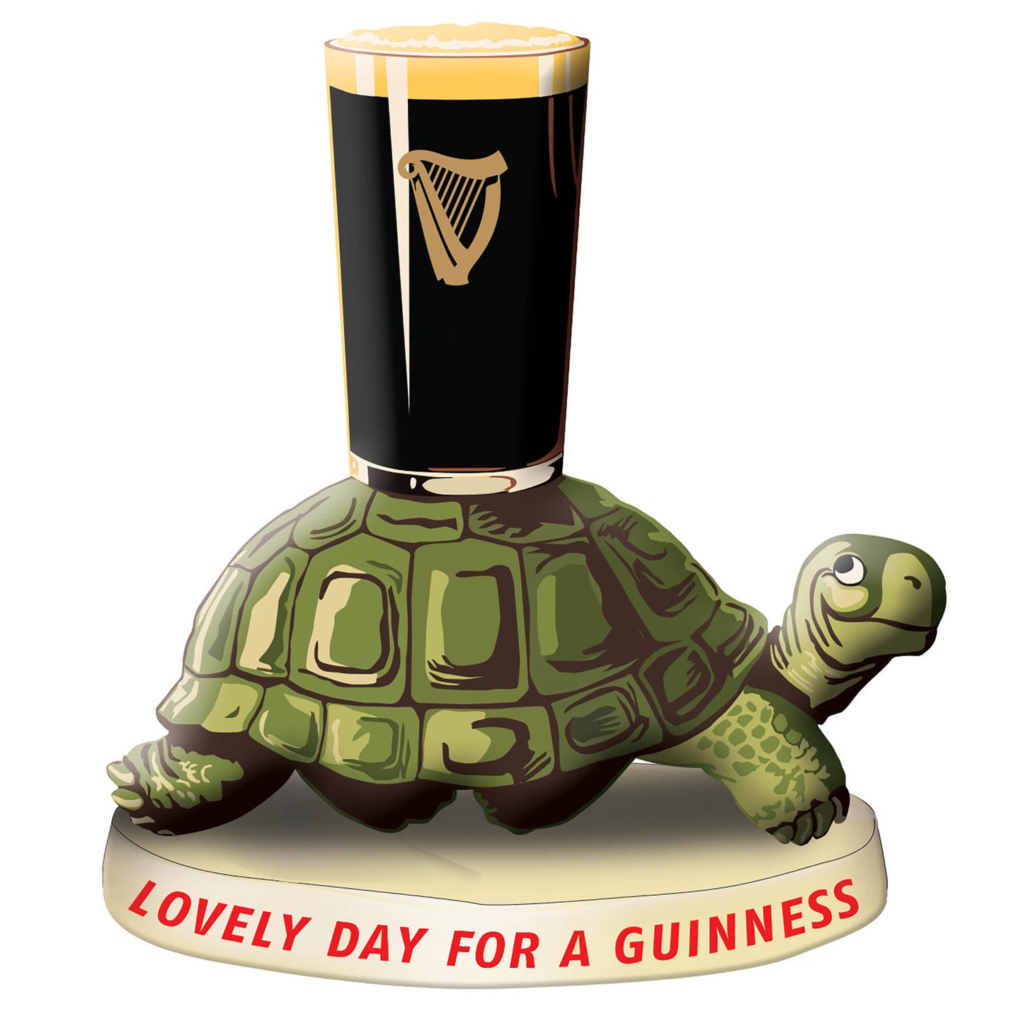 Guinness Resin Figurine With Tortoise & Pint Design