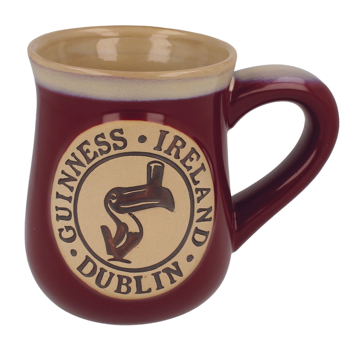 Guinness Toucan Pottery Mug Burgundy