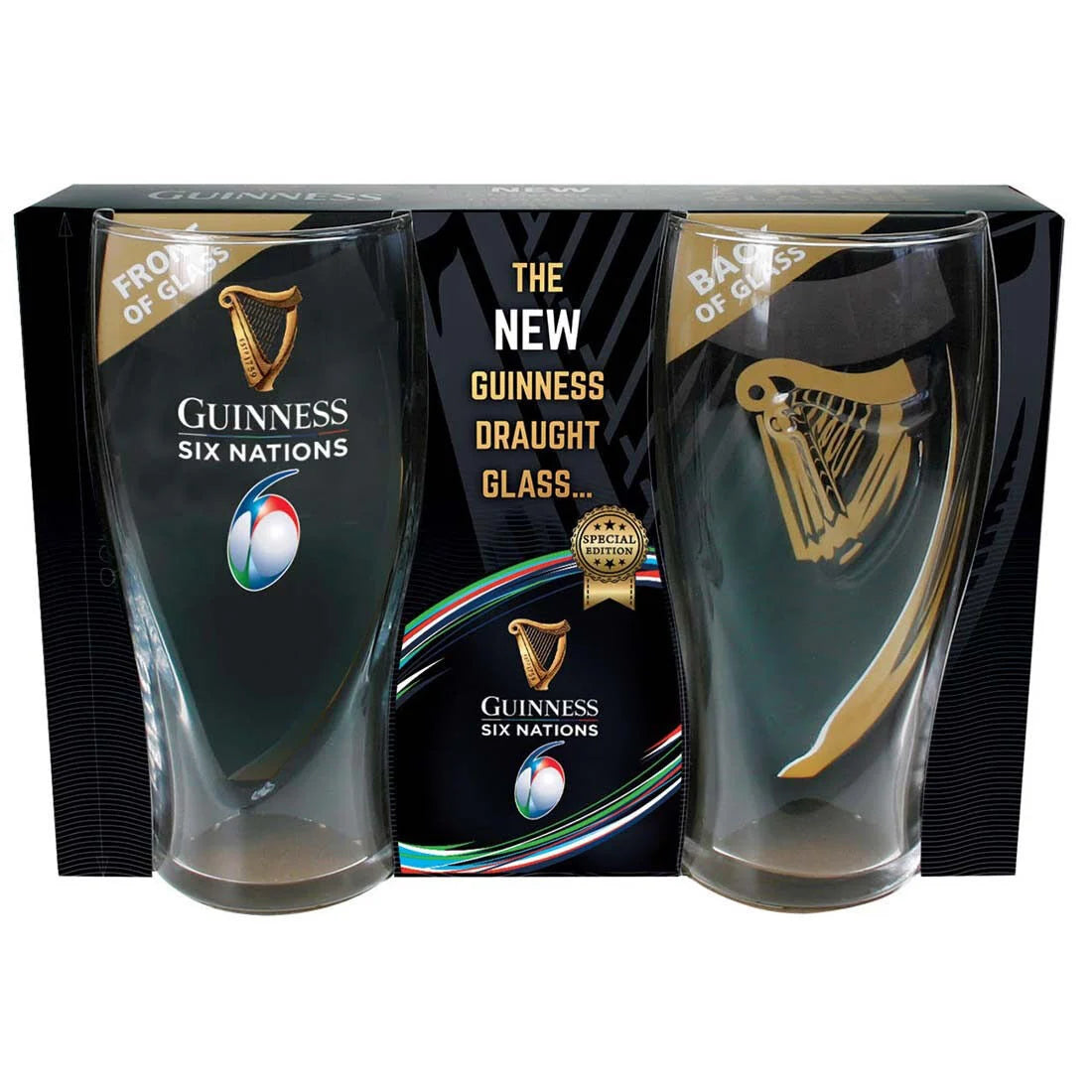 Guinness Six Nations Two-pack Pint Glasses