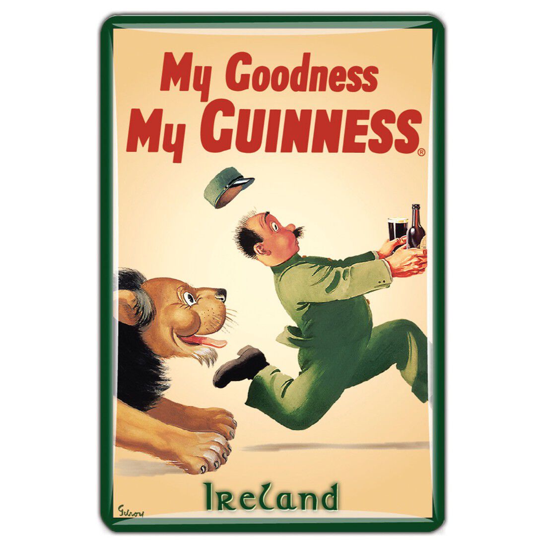 Guinness Quality Epoxy Magnet With Lion Design