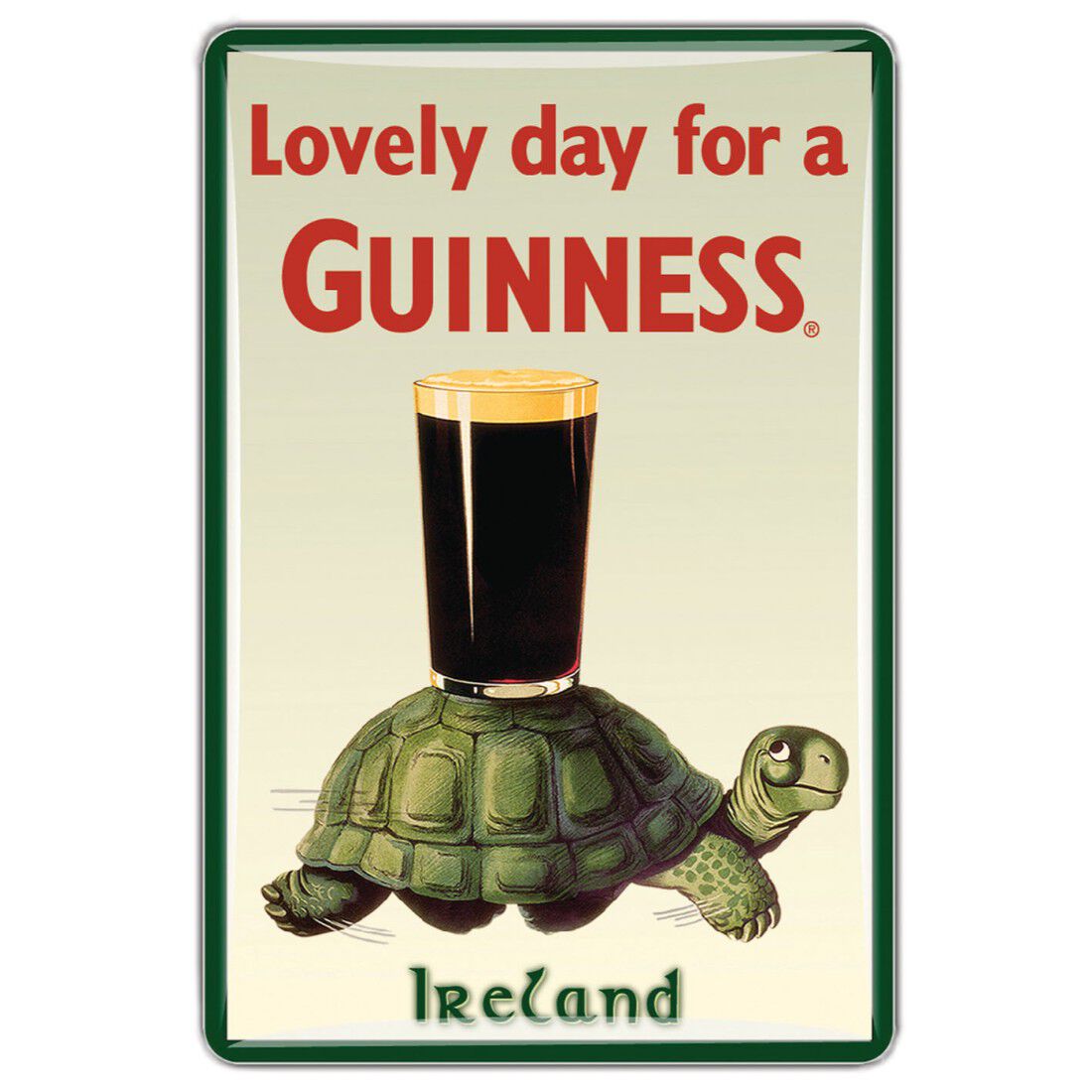 Guinness Quality Epoxy Magnet With Tortoise Design