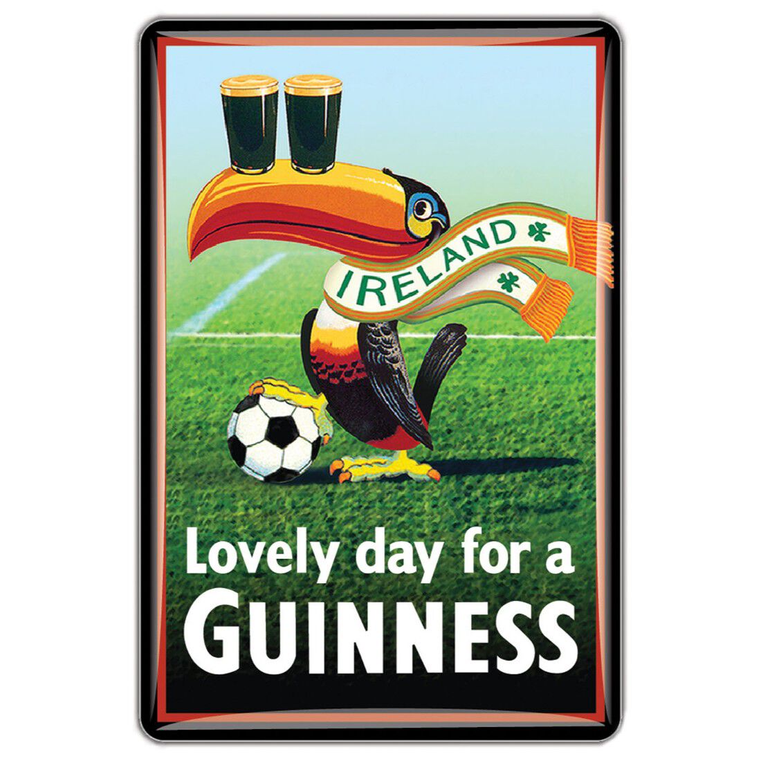 Guinness Quality Epoxy Magnet With Toucan With Ball Design