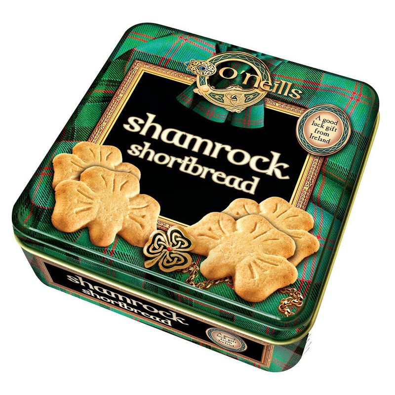 O'neill's Shamrock Shaped Shortbread In A Tin 80g