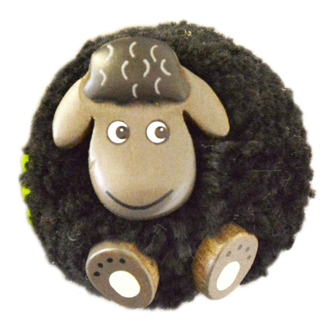 Fluffy Sheep Magnet Black