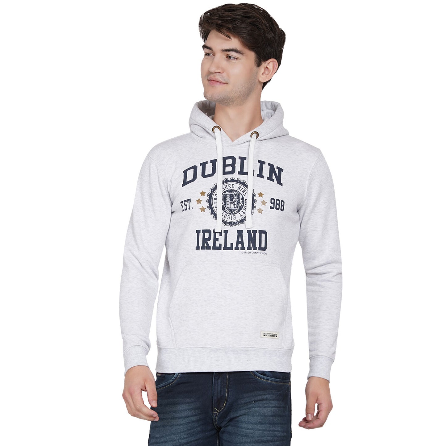 Unisex Dublin 988 Stamp Stars Hood Ash Grey