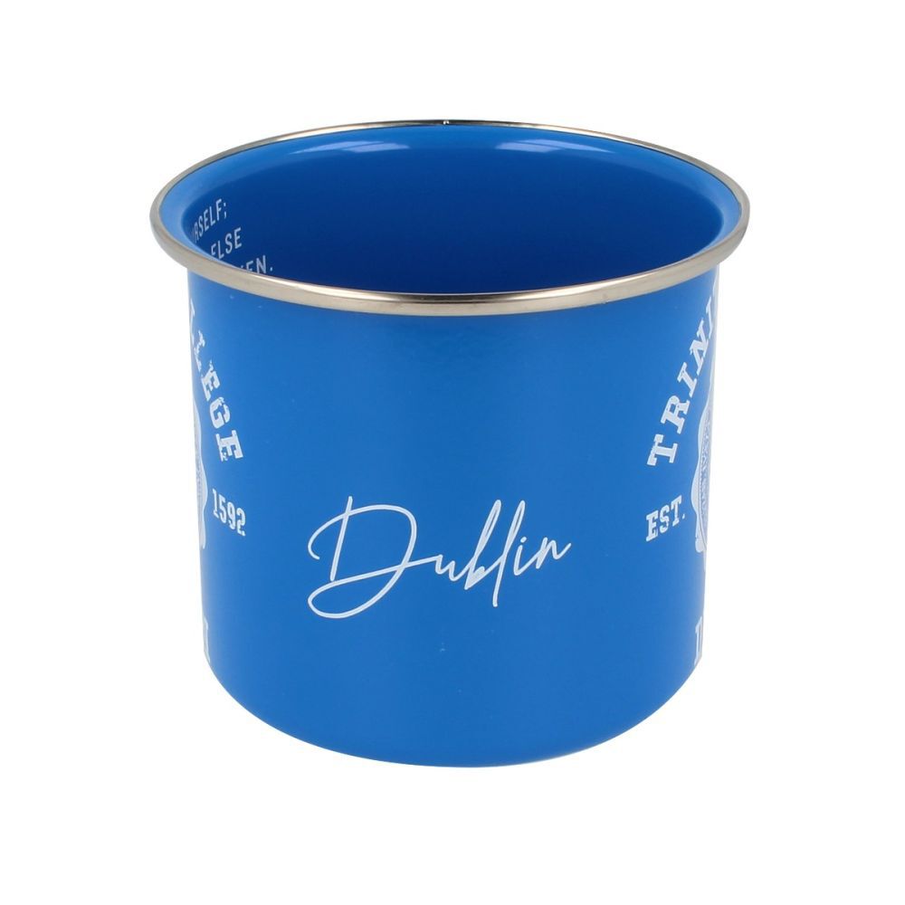 Trinity College Dublin Crest Enamel Mug Blue