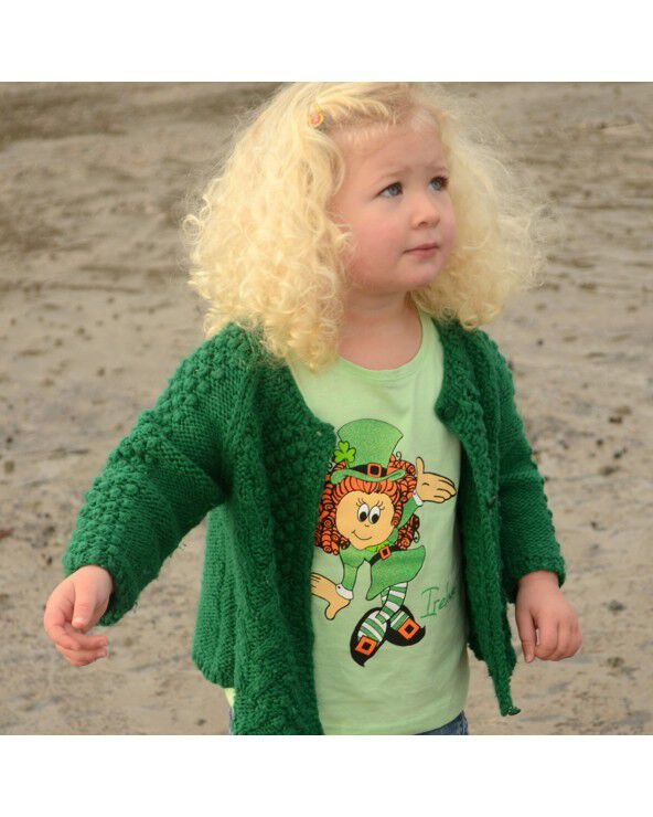 Children's Leprechaun Print Green T-shirt
