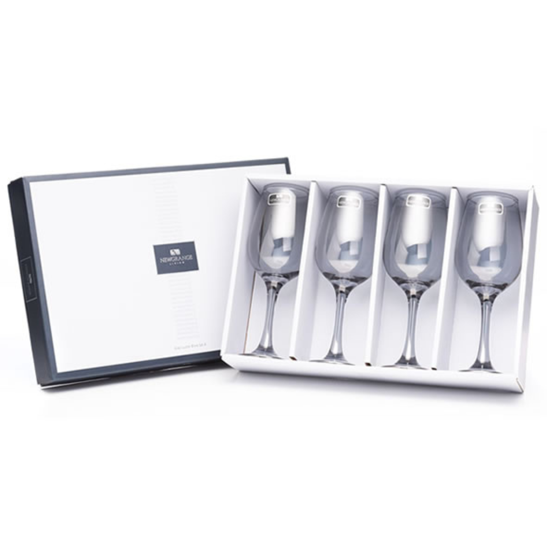Grey Lustre Wine Glasses Set Of 4