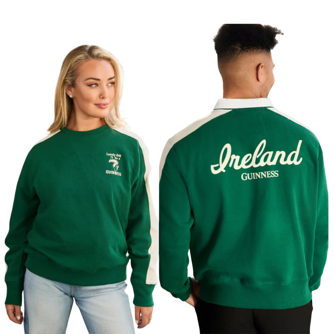 Unisex Guinness Toucan Sweatshirt Green and White
