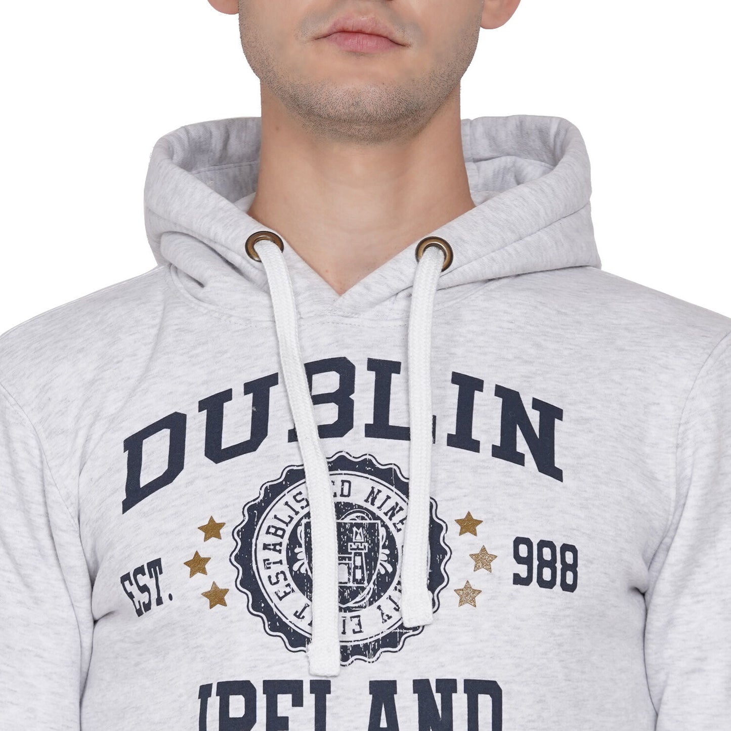 Unisex Dublin 988 Stamp Stars Hood Ash Grey