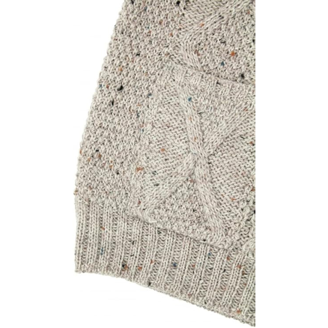 Men's Shawl Collar Grandfather Oatmeal Cardigan
