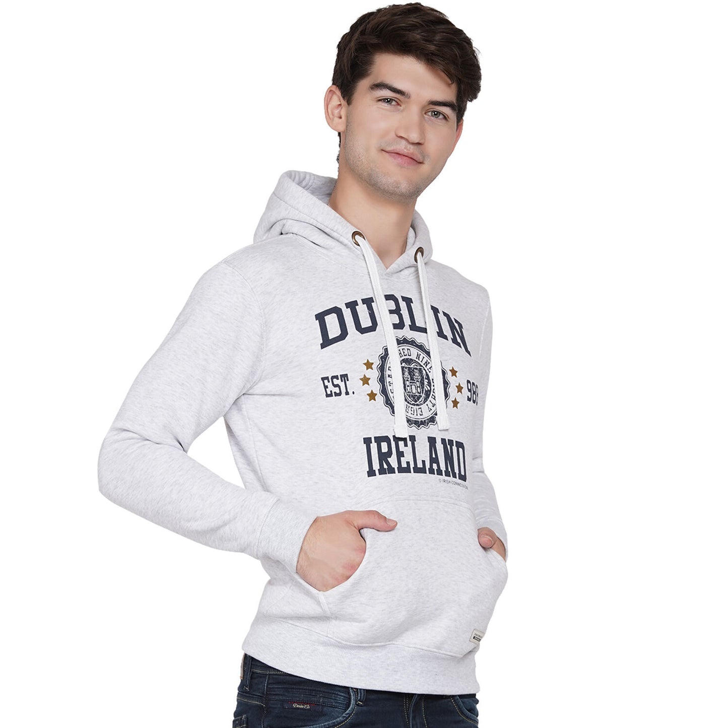 Unisex Dublin 988 Stamp Stars Hood Ash Grey