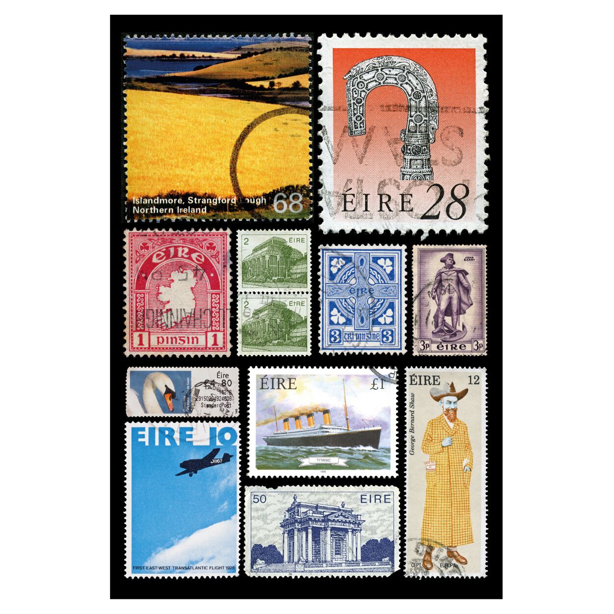 The Irish Stamp Beautifully Illustrated Vintage 1000 Pieces Jigsaw Puzzle