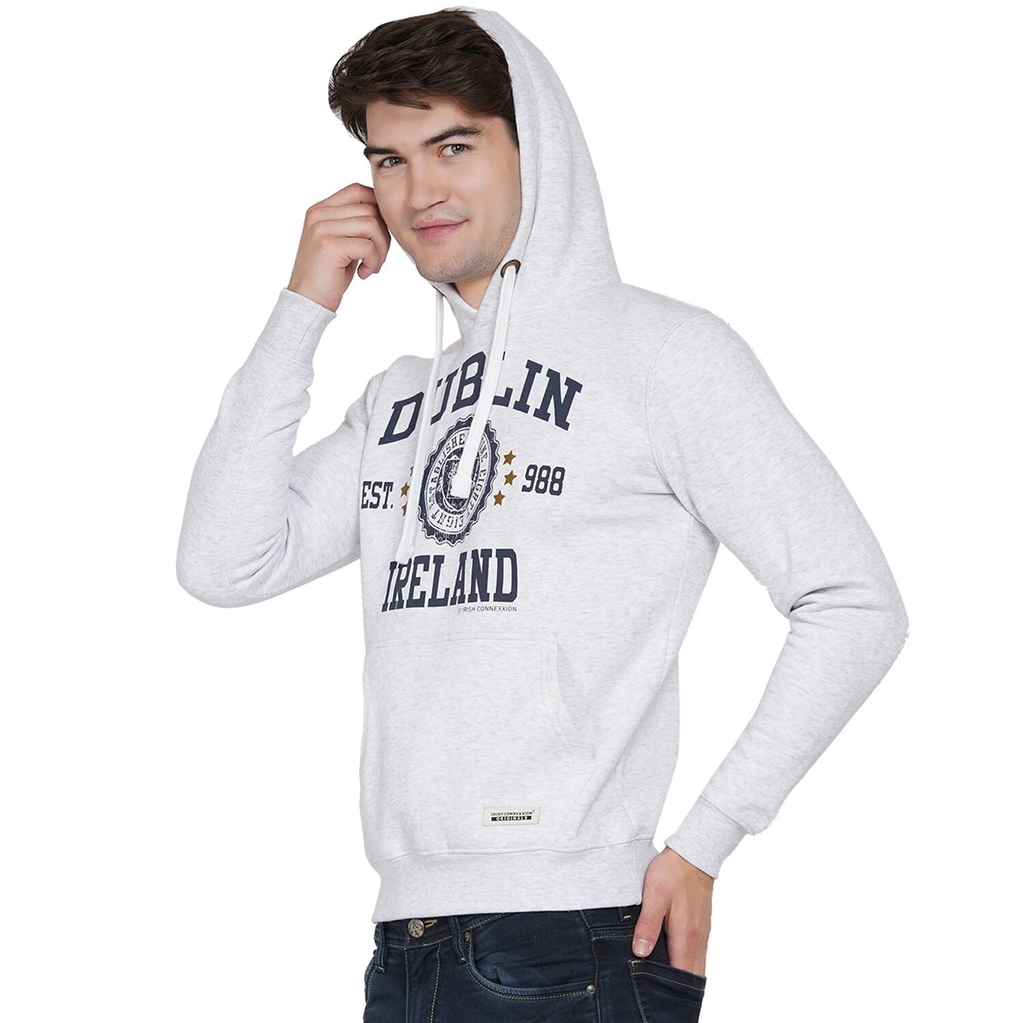 Unisex Dublin 988 Stamp Stars Hood Ash Grey