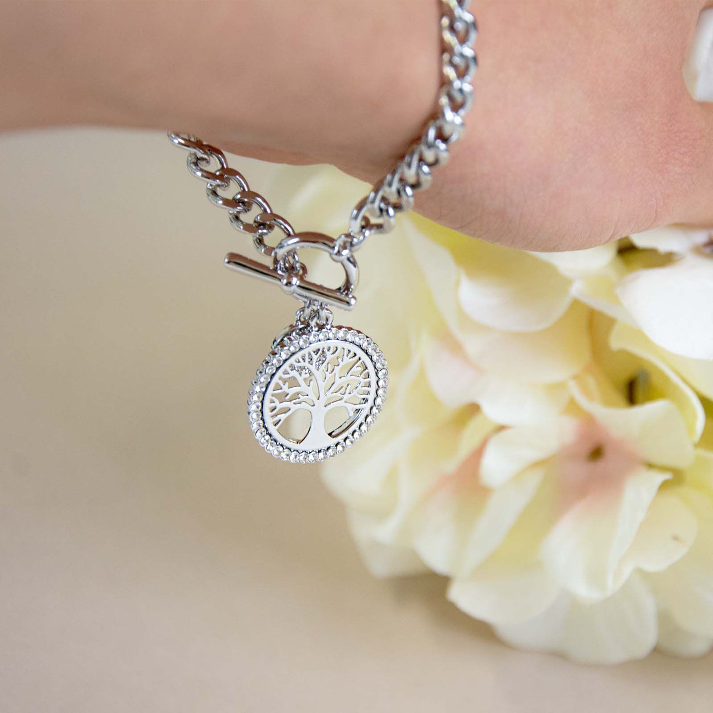 Newgrange Living Silver Tree of Life Toggle Bracelet