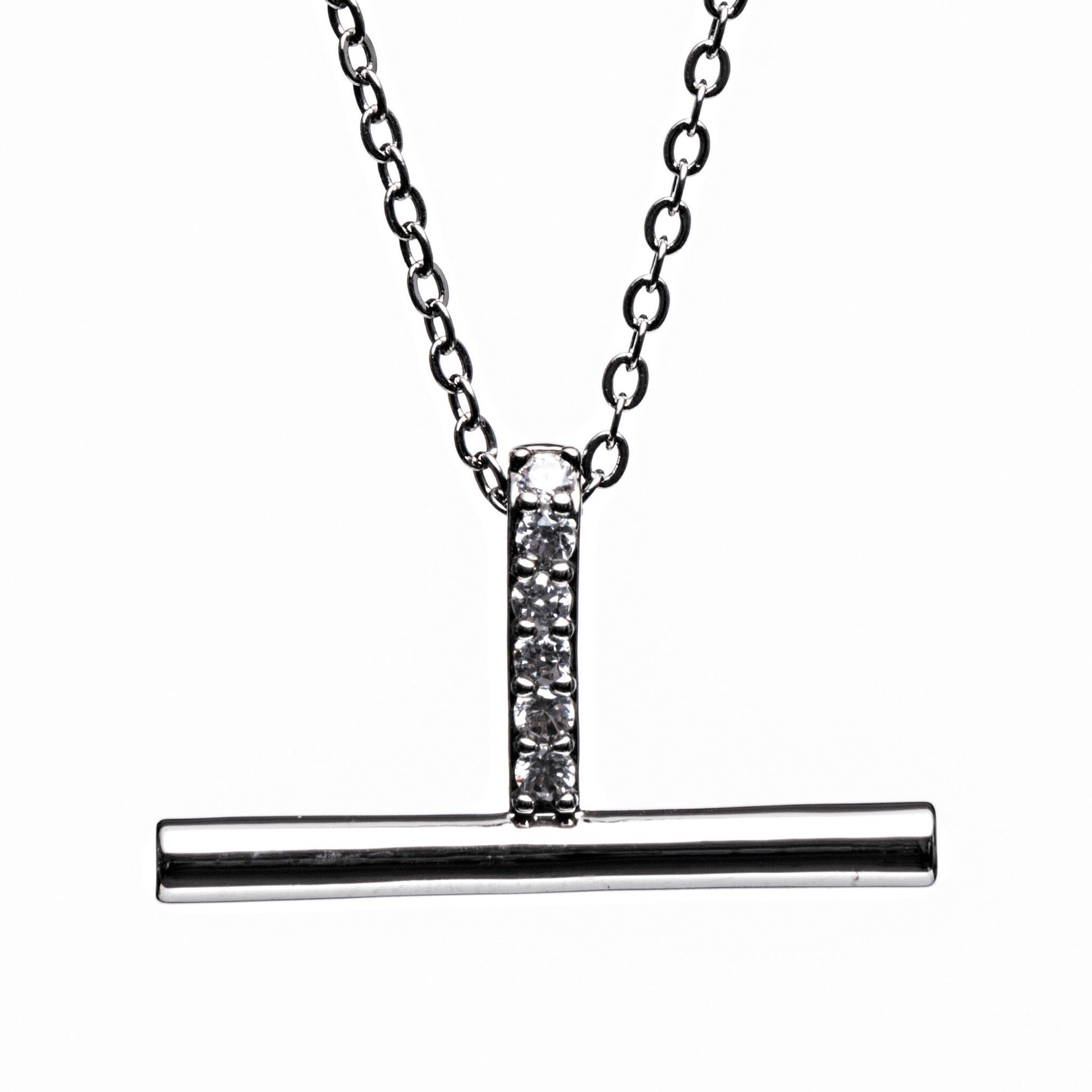 Silver T Bar Necklace
