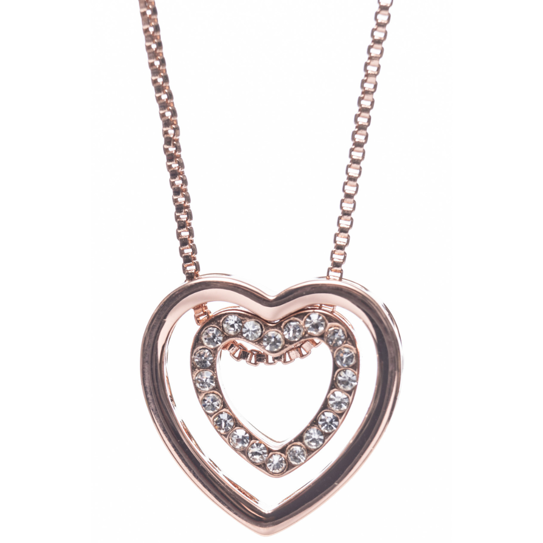 Rose gold Heart Intertwined necklace