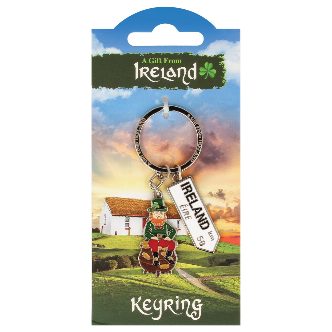 Ireland Montage Charm Keyring With Famous Ireland Landmark Design