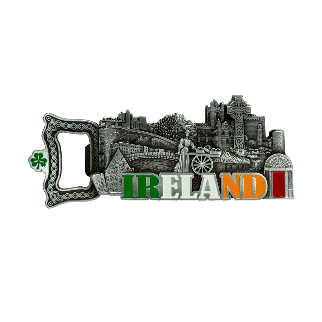 Ireland Skyline Magnetic Bottle Opener