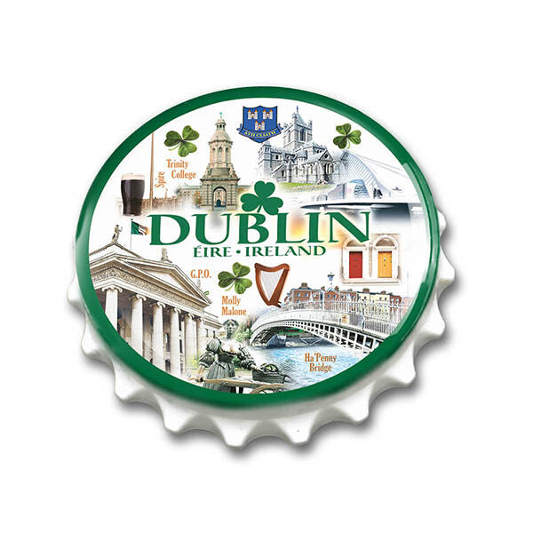Dublin Landmark Bottle Cap Can Opener Magnet