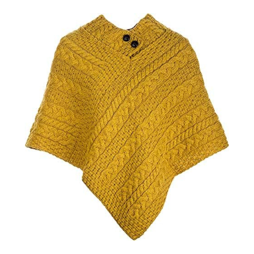 Connemara Aran Poncho Corn Flour