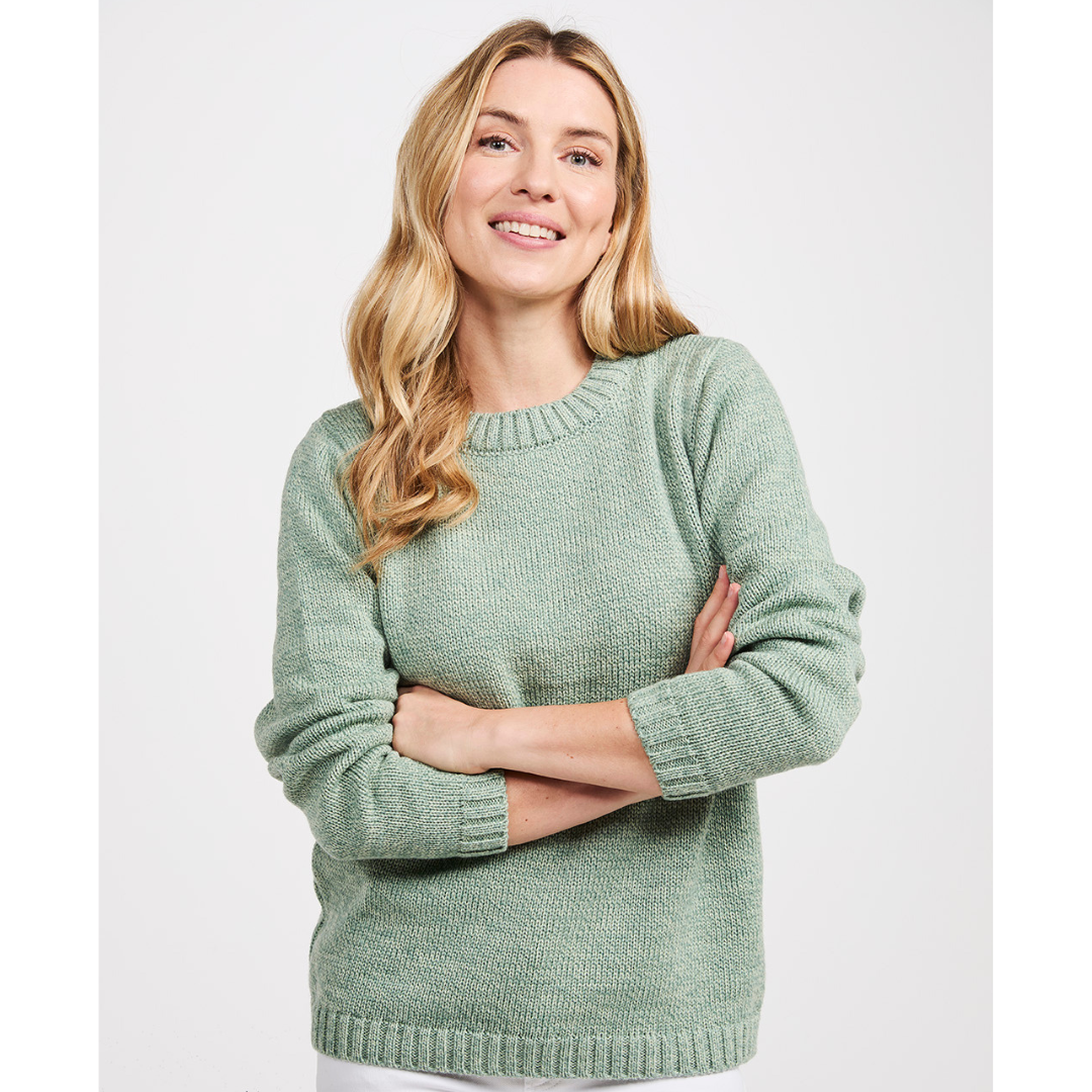 Ladies Aran Supersoft Crewneck Jumper