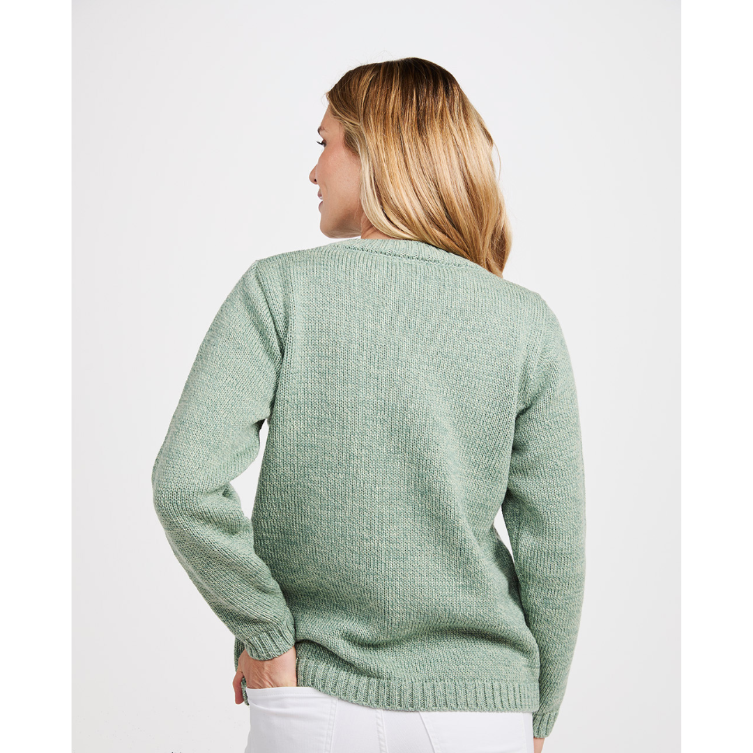 Ladies Aran Supersoft Crewneck Jumper