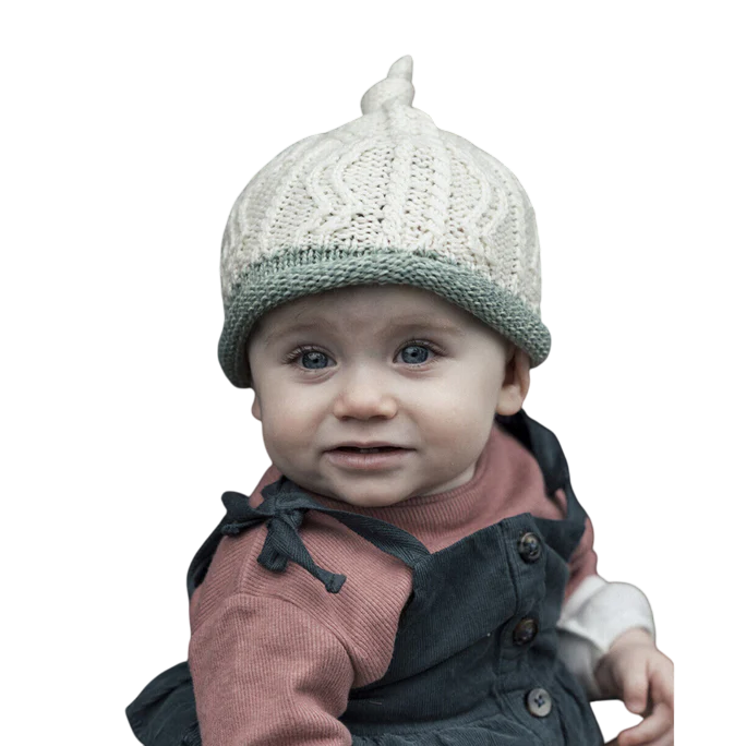 Baby Super Soft Two Tone Merino Wool Hat