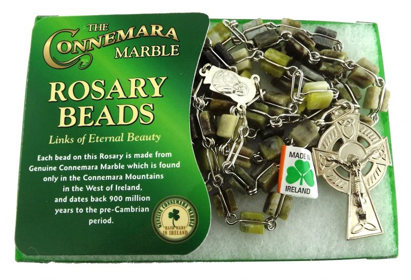 Connemara Marble Square Beads Full Rosary