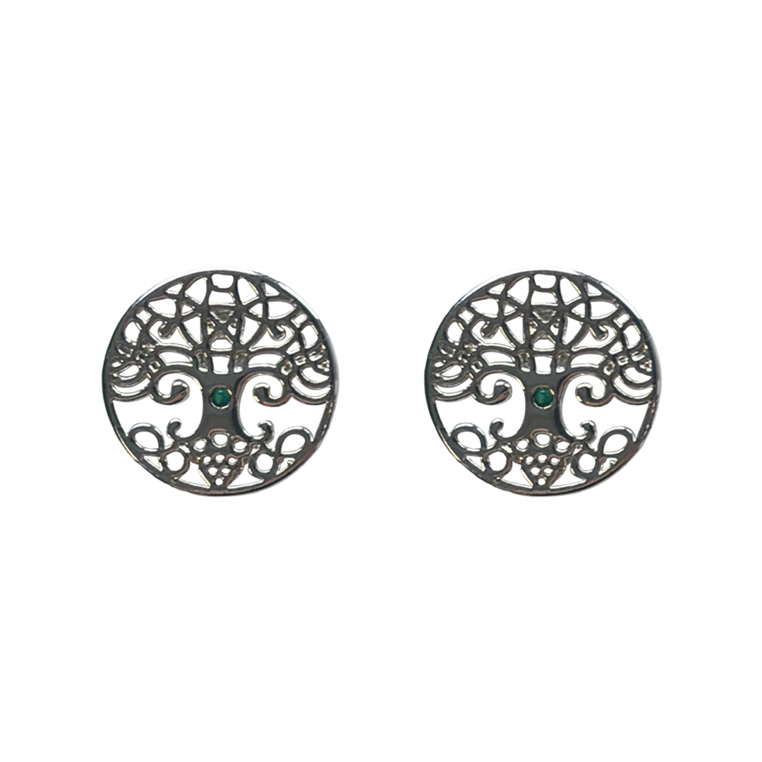 Tree Of Life Silver Plated Earrings