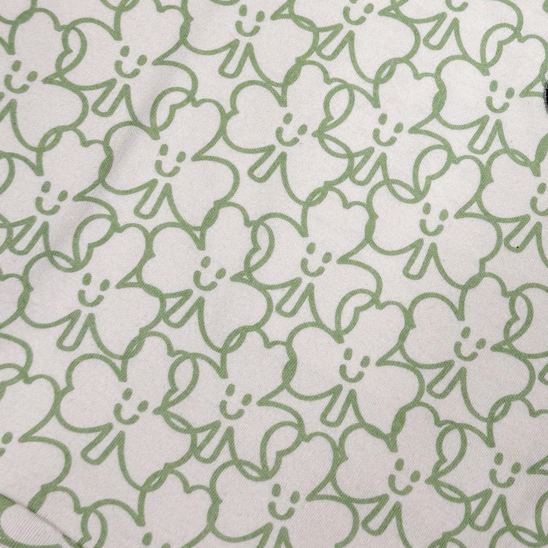 Shamrock White and Green All Over Print Kids Long Sleeve Dress