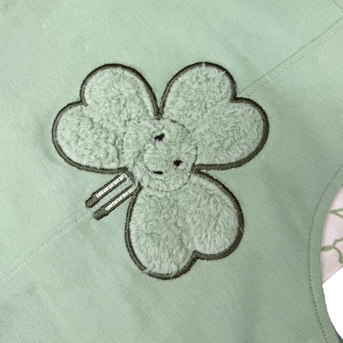 Shamrock Green and Cream Dungaree Set