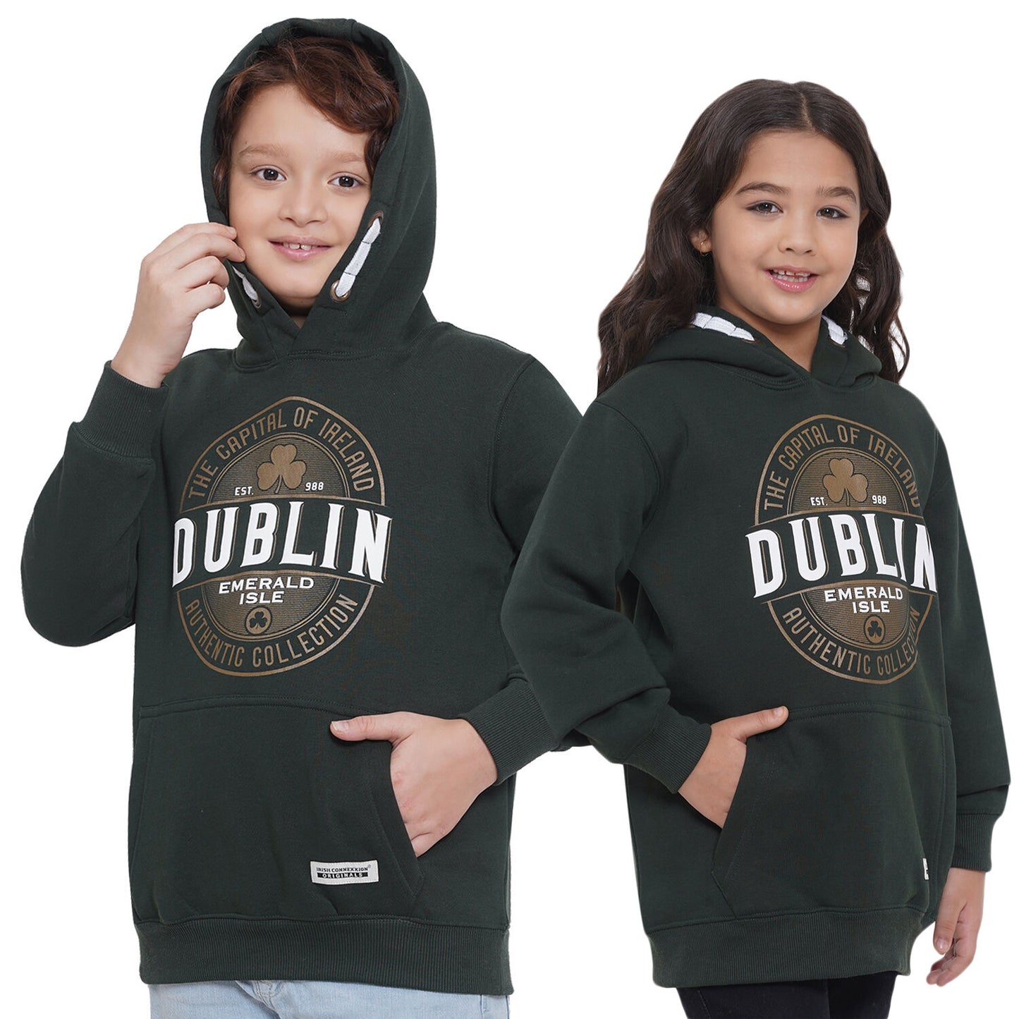 Kids Dublin Emerald Isle Forest Green Hoodie
