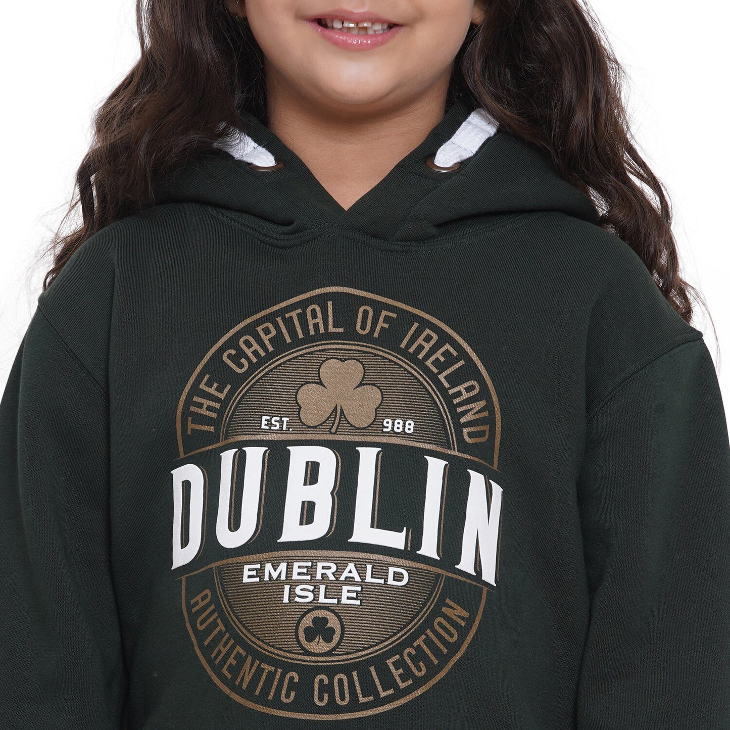 Kids Dublin Emerald Isle Forest Green Hoodie